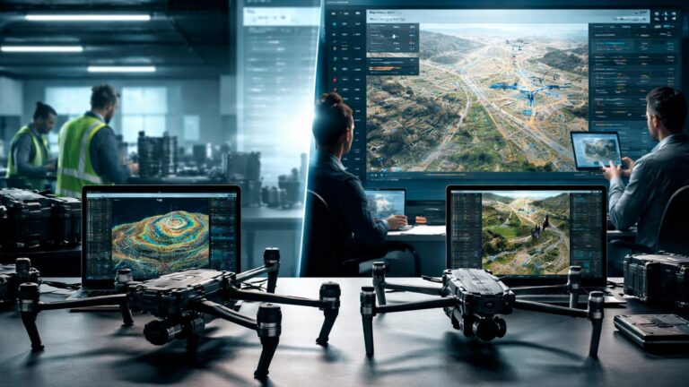 Comparación entre DJI Terra y FlightHub 2 en gestión y procesamiento de drones empresariales